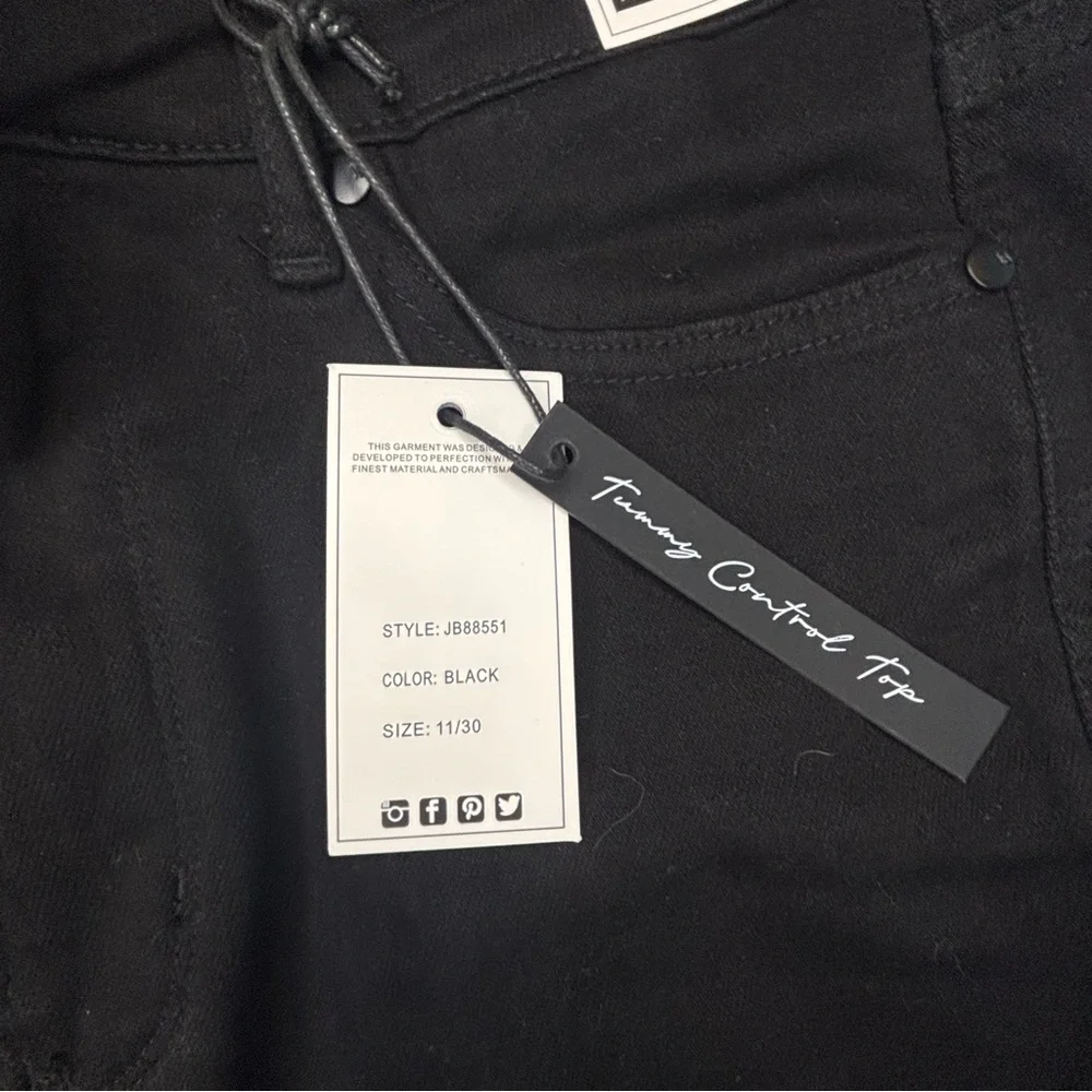 Judy Blue Jeans‎ Women’s 11/30 Black Hight Waist Skinny Fit Tummy Control Top